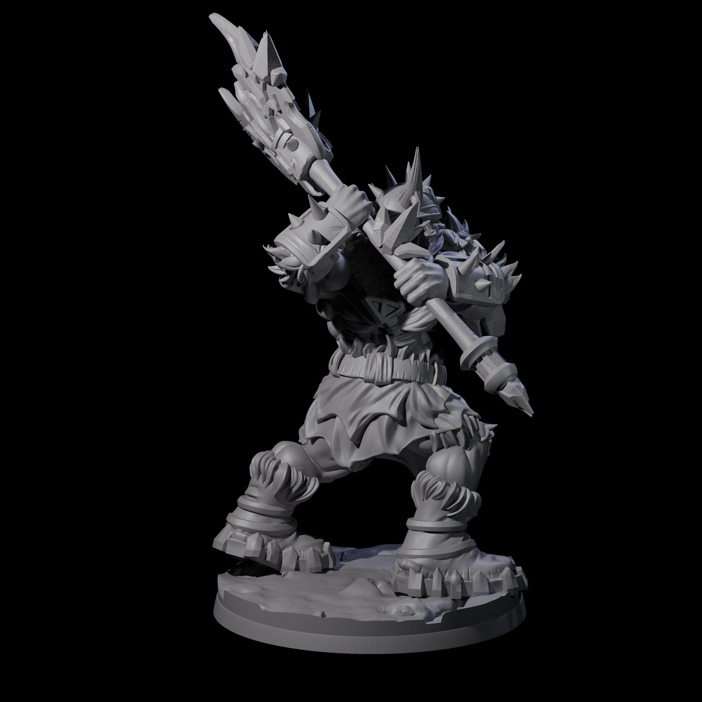 Savage Frost Giant Warrior Miniature for Dungeons and Dragons, Pathfinder or other TTRPGs