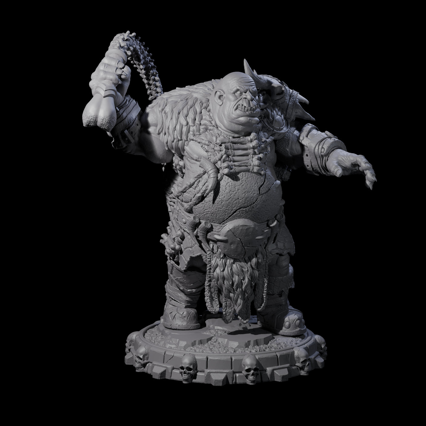 Savage Skullmarch Ogre B Miniature for Dungeons and Dragons, Pathfinder or other TTRPGs