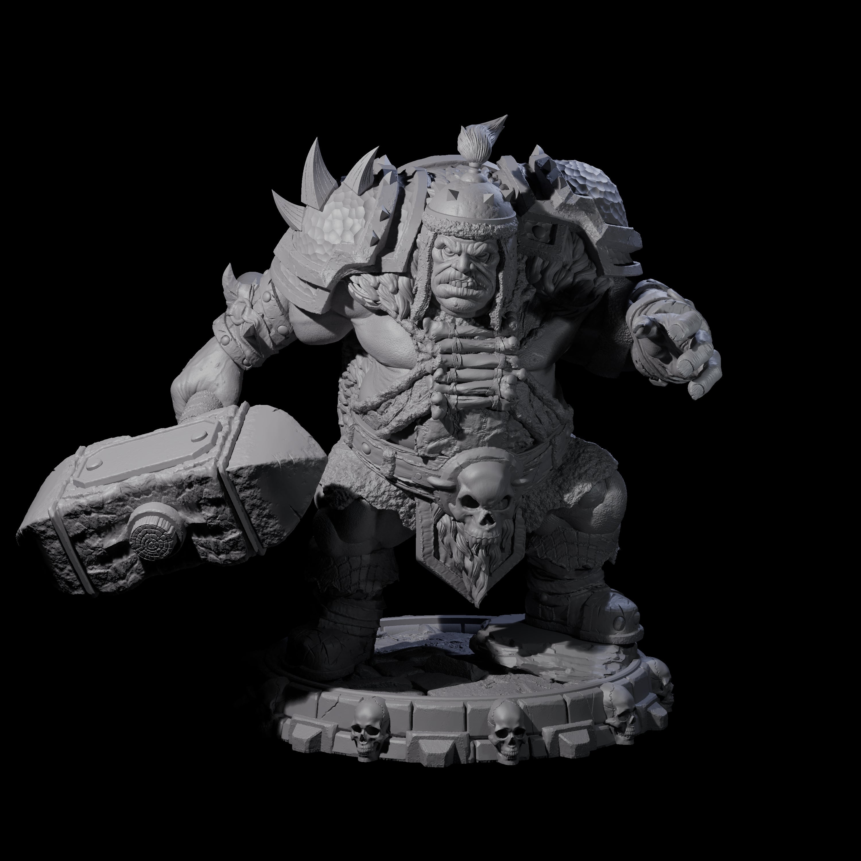 Savage Skullmarch Ogre C Miniature for Dungeons and Dragons, Pathfinder or other TTRPGs
