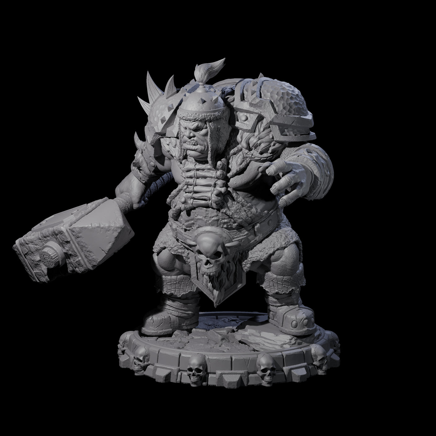 Savage Skullmarch Ogre C Miniature for Dungeons and Dragons, Pathfinder or other TTRPGs