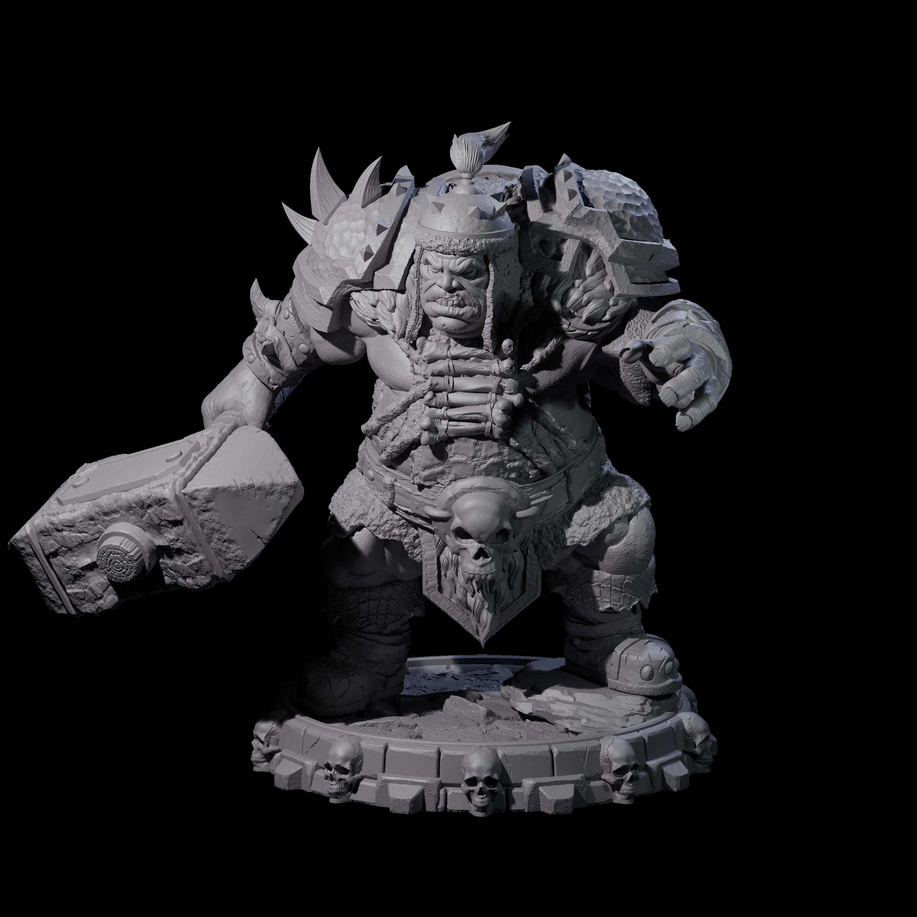 Savage Skullmarch Ogre C Miniature for Dungeons and Dragons, Pathfinder or other TTRPGs