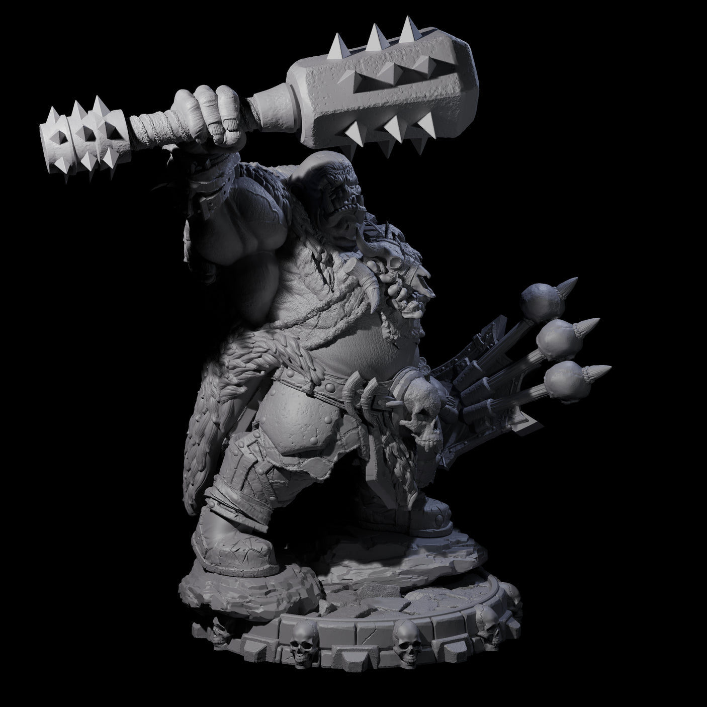 Savage Skullmarch Ogre E Miniature for Dungeons and Dragons, Pathfinder or other TTRPGs