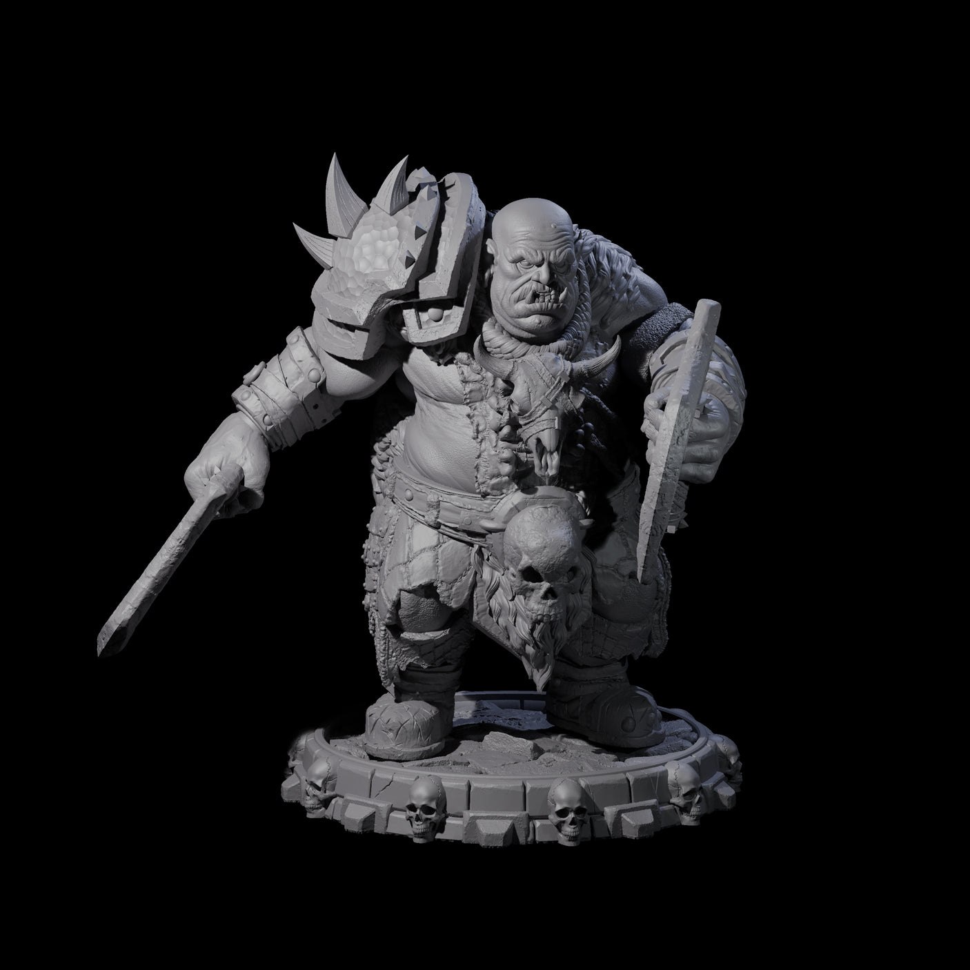 Savage Skullmarch Ogre G Miniature for Dungeons and Dragons, Pathfinder or other TTRPGs