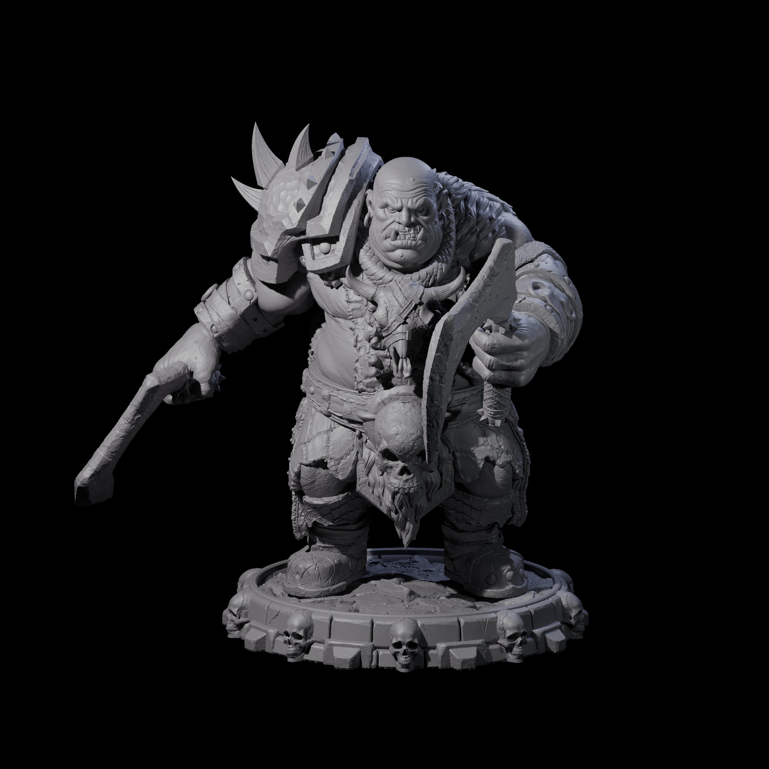 Savage Skullmarch Ogre G Miniature for Dungeons and Dragons, Pathfinder or other TTRPGs