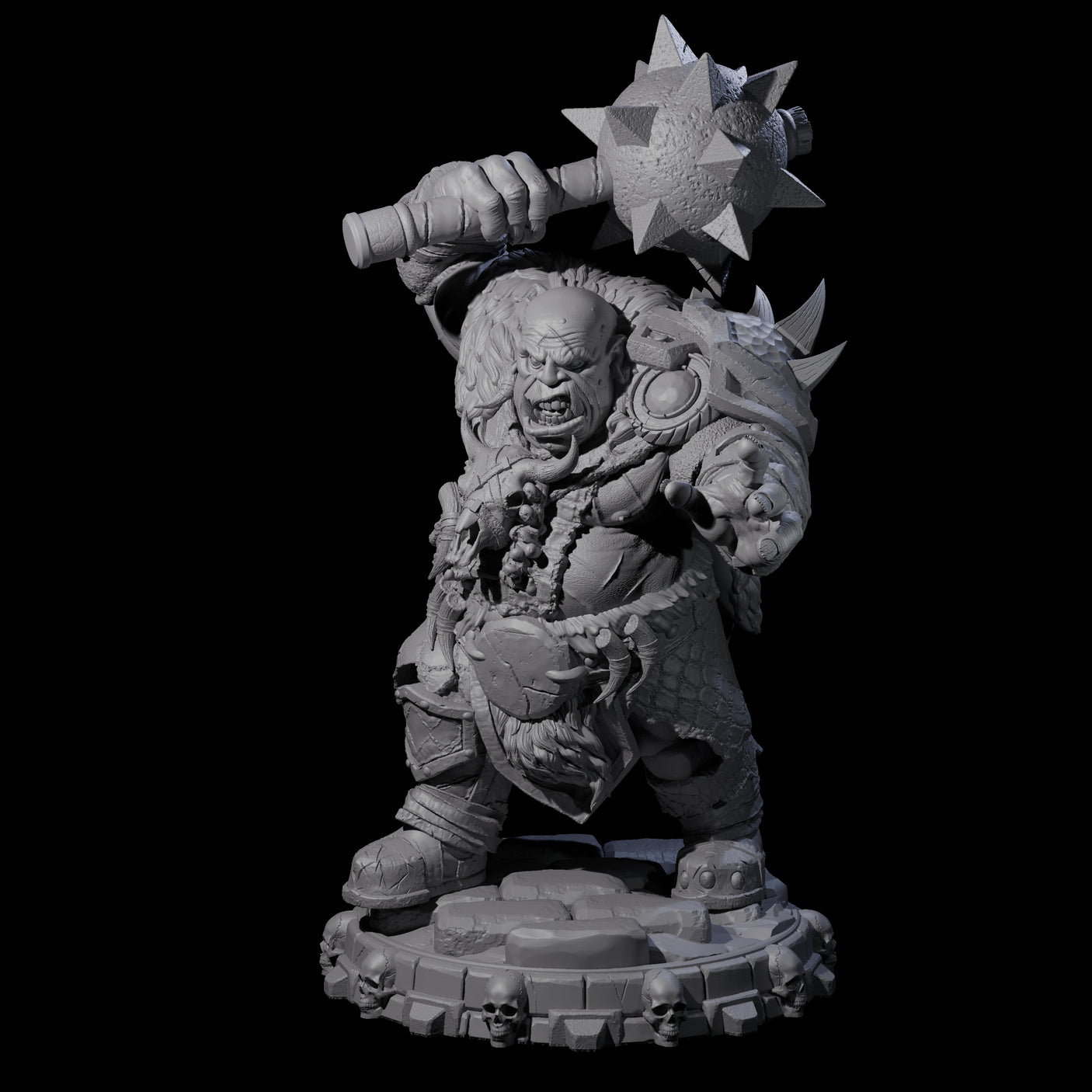 Savage Skullmarch Ogre H Miniature for Dungeons and Dragons, Pathfinder or other TTRPGs