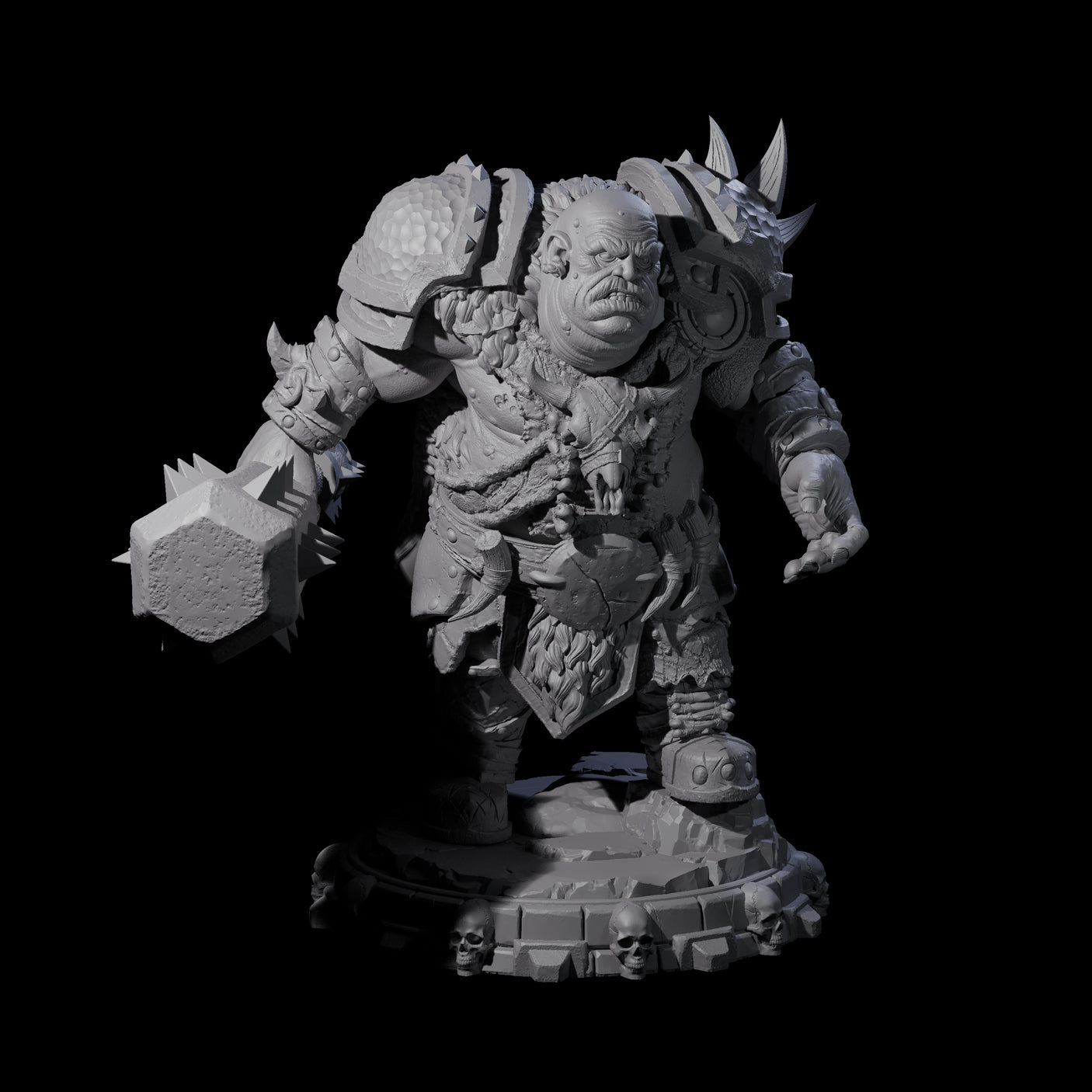 Savage Skullmarch Ogre J Miniature for Dungeons and Dragons, Pathfinder or other TTRPGs