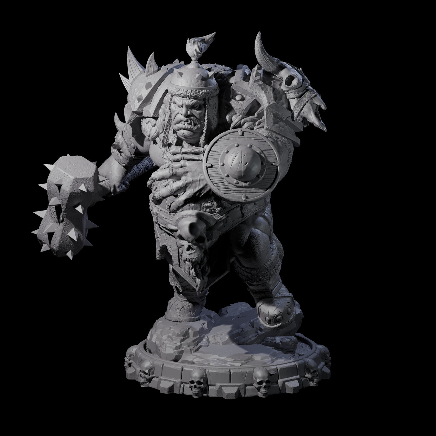Savage Skullmarch Ogre L Miniature for Dungeons and Dragons, Pathfinder or other TTRPGs