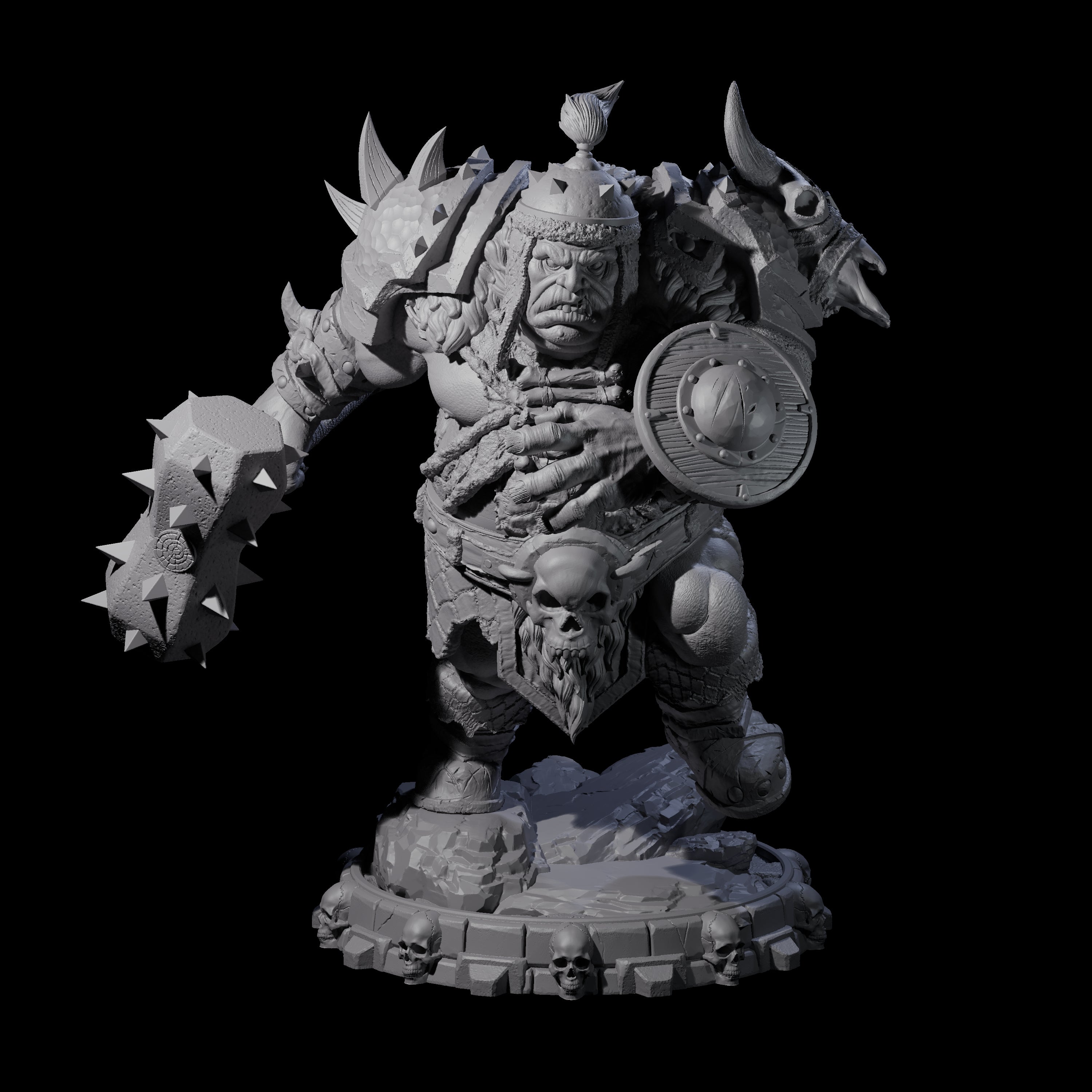 Savage Skullmarch Ogre L Miniature for Dungeons and Dragons, Pathfinder or other TTRPGs