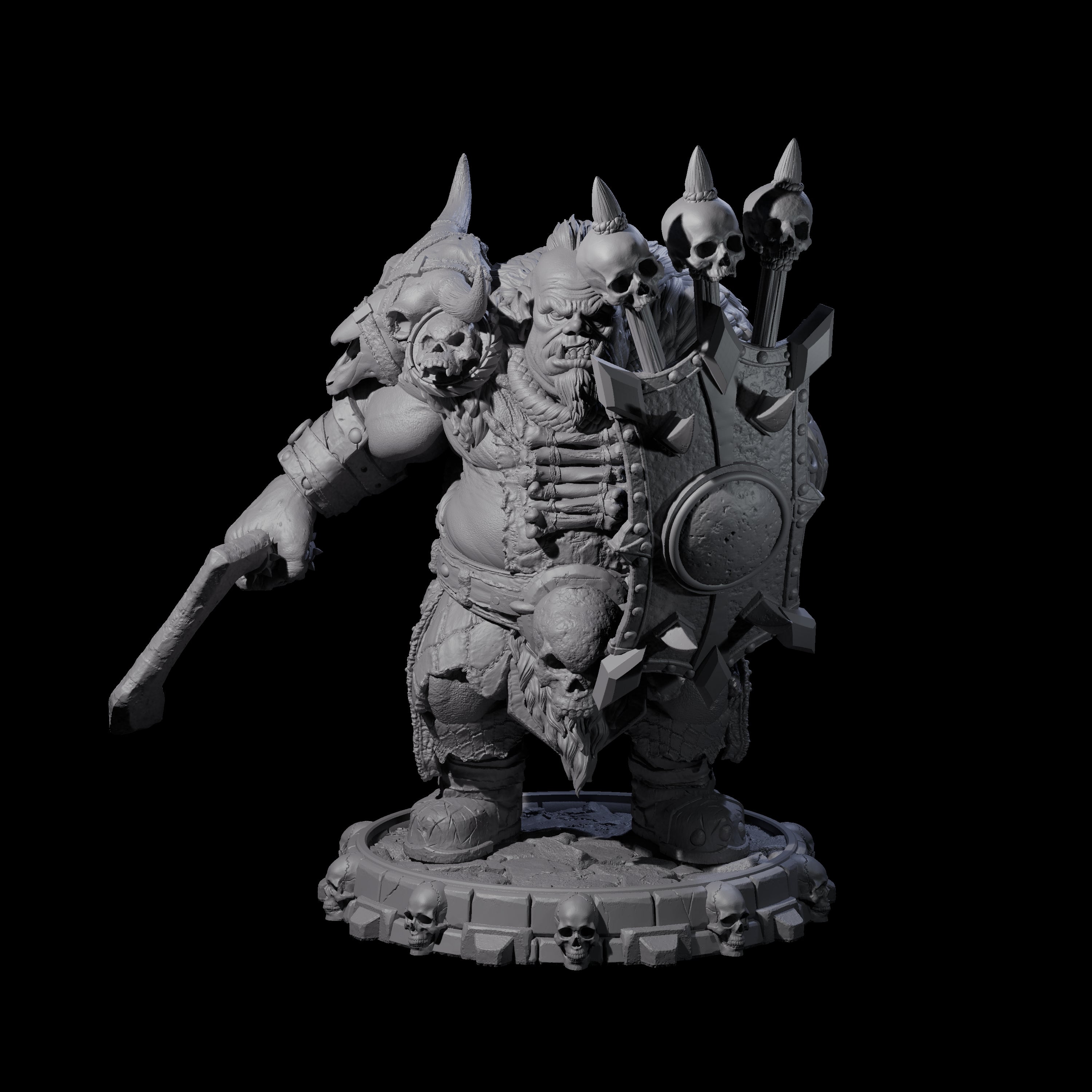 Savage Skullmarch Ogre N Miniature for Dungeons and Dragons, Pathfinder or other TTRPGs