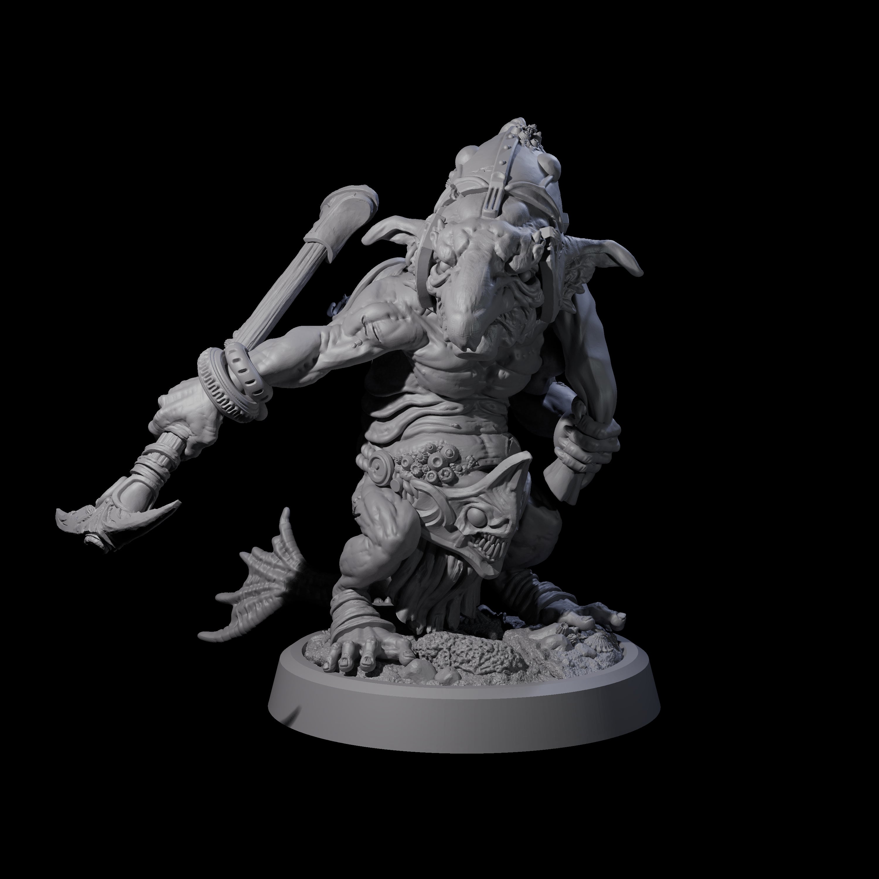 Scabby Brine Goblin C Miniature for Dungeons and Dragons, Pathfinder or other TTRPGs