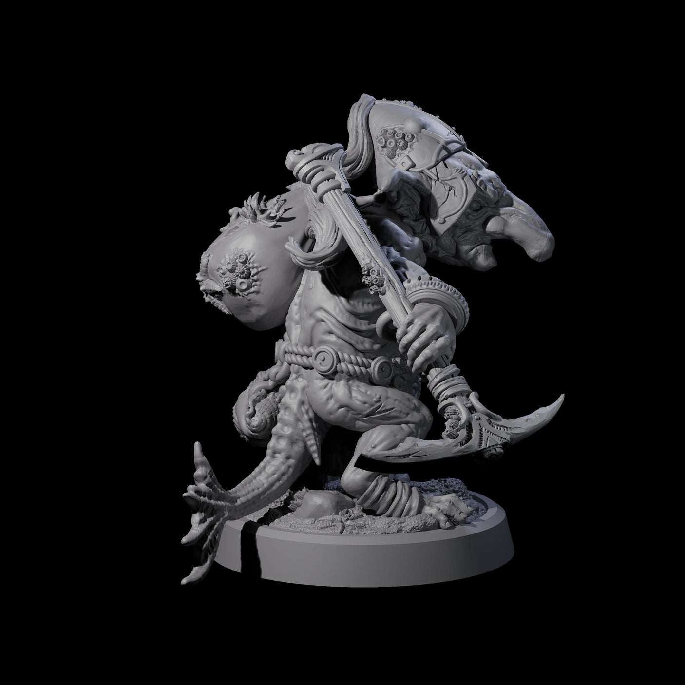 Scabby Brine Goblin C Miniature for Dungeons and Dragons, Pathfinder or other TTRPGs