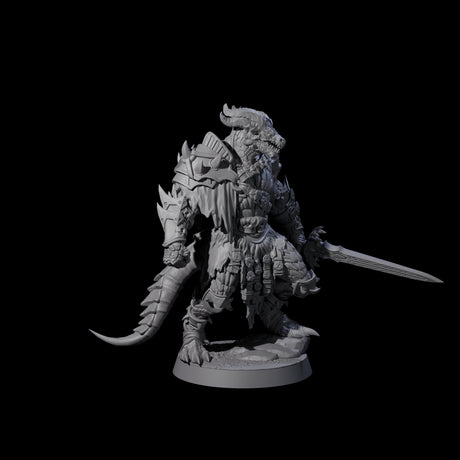 Scaled Dragonborn Swordsman Miniature for Dungeons and Dragons, Pathfinder or other TTRPGs