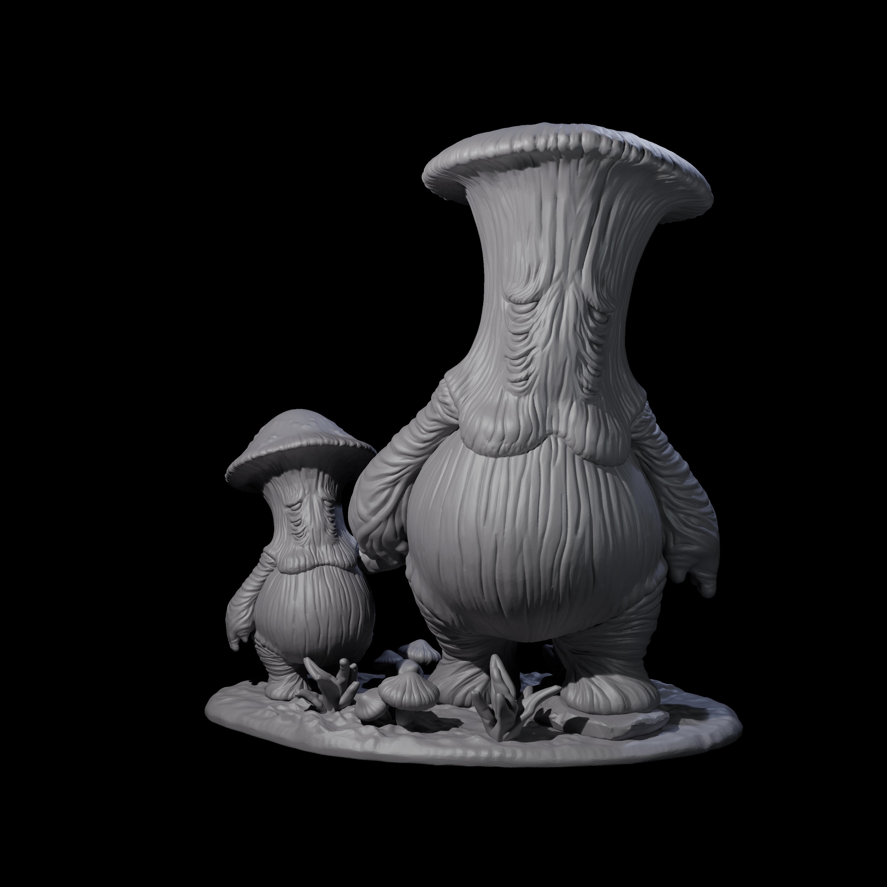 Scared Myconid Family Miniature for Dungeons and Dragons, Pathfinder or other TTRPGs