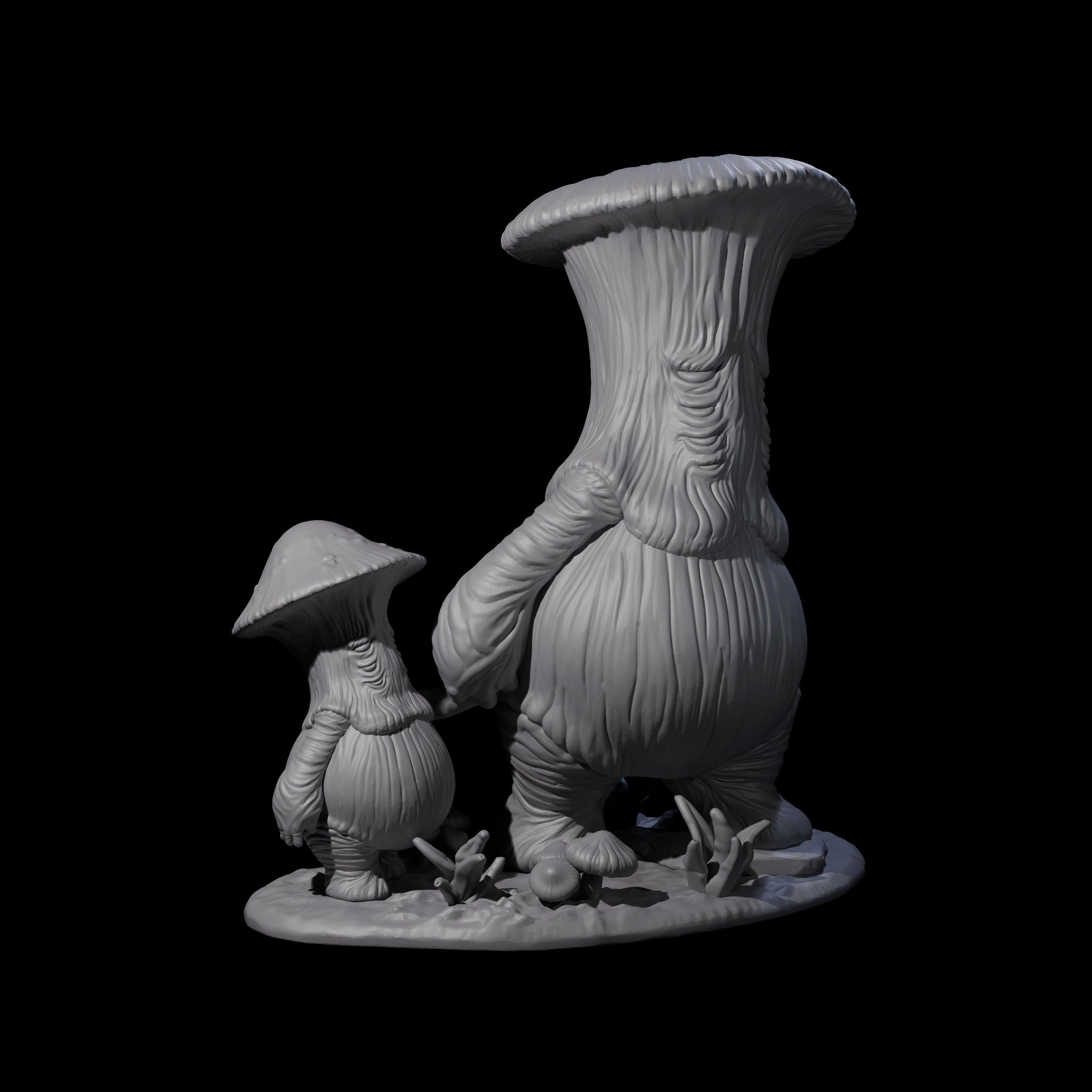 Scared Myconid Family Miniature for Dungeons and Dragons, Pathfinder or other TTRPGs