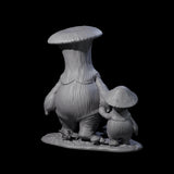 Scared Myconid Family Miniature for Dungeons and Dragons, Pathfinder or other TTRPGs