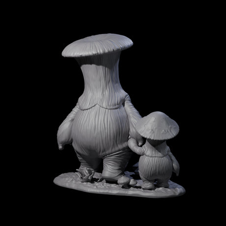 Scared Myconid Family Miniature for Dungeons and Dragons, Pathfinder or other TTRPGs