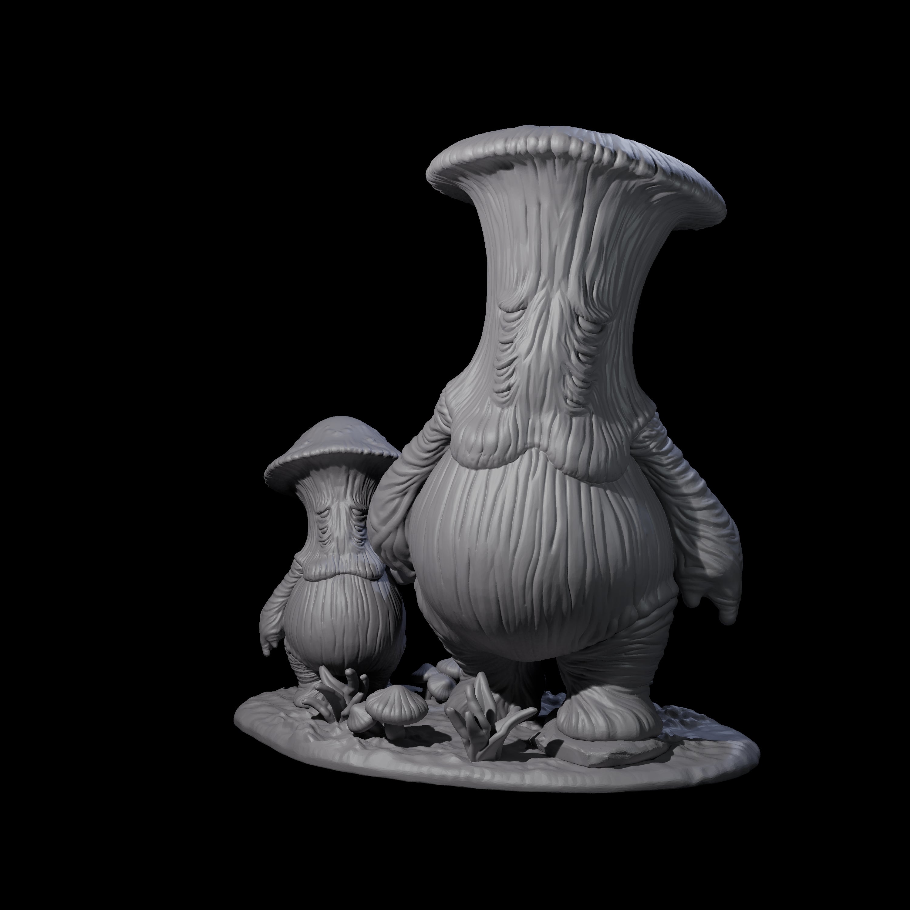 Scared Myconid Family Miniature for Dungeons and Dragons, Pathfinder or other TTRPGs