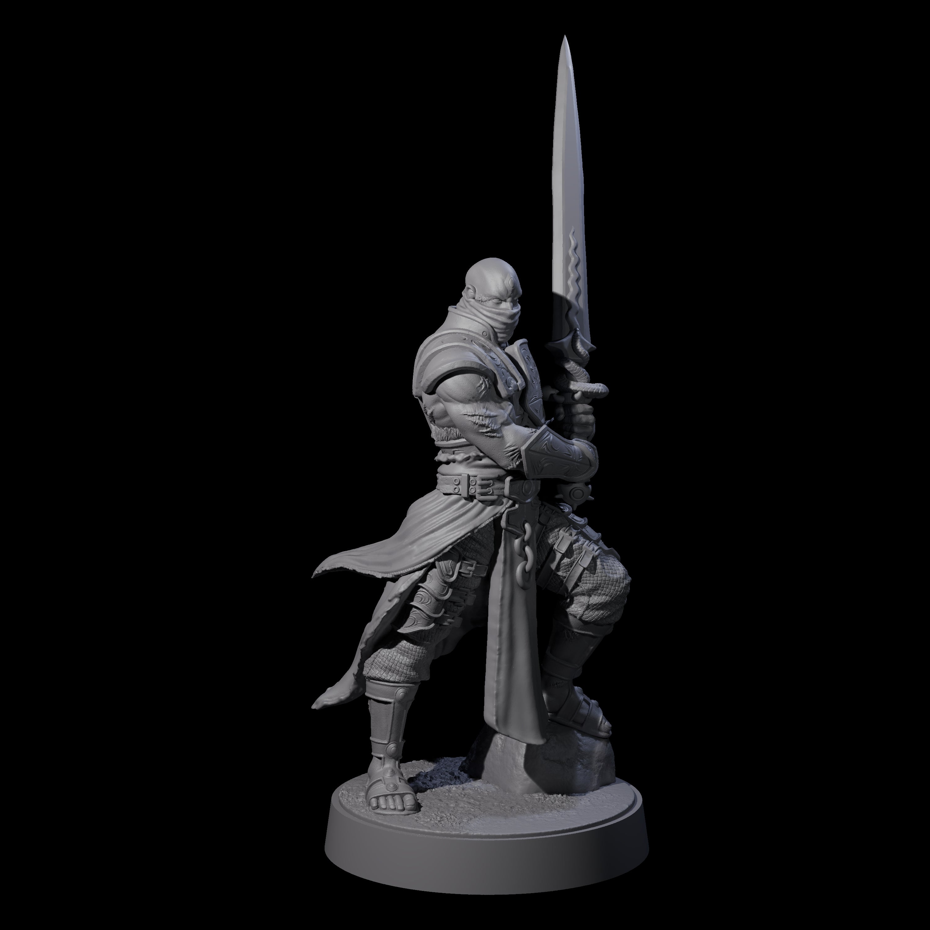 Scarred Barbarian Champion Miniature for Dungeons and Dragons, Pathfinder or other TTRPGs