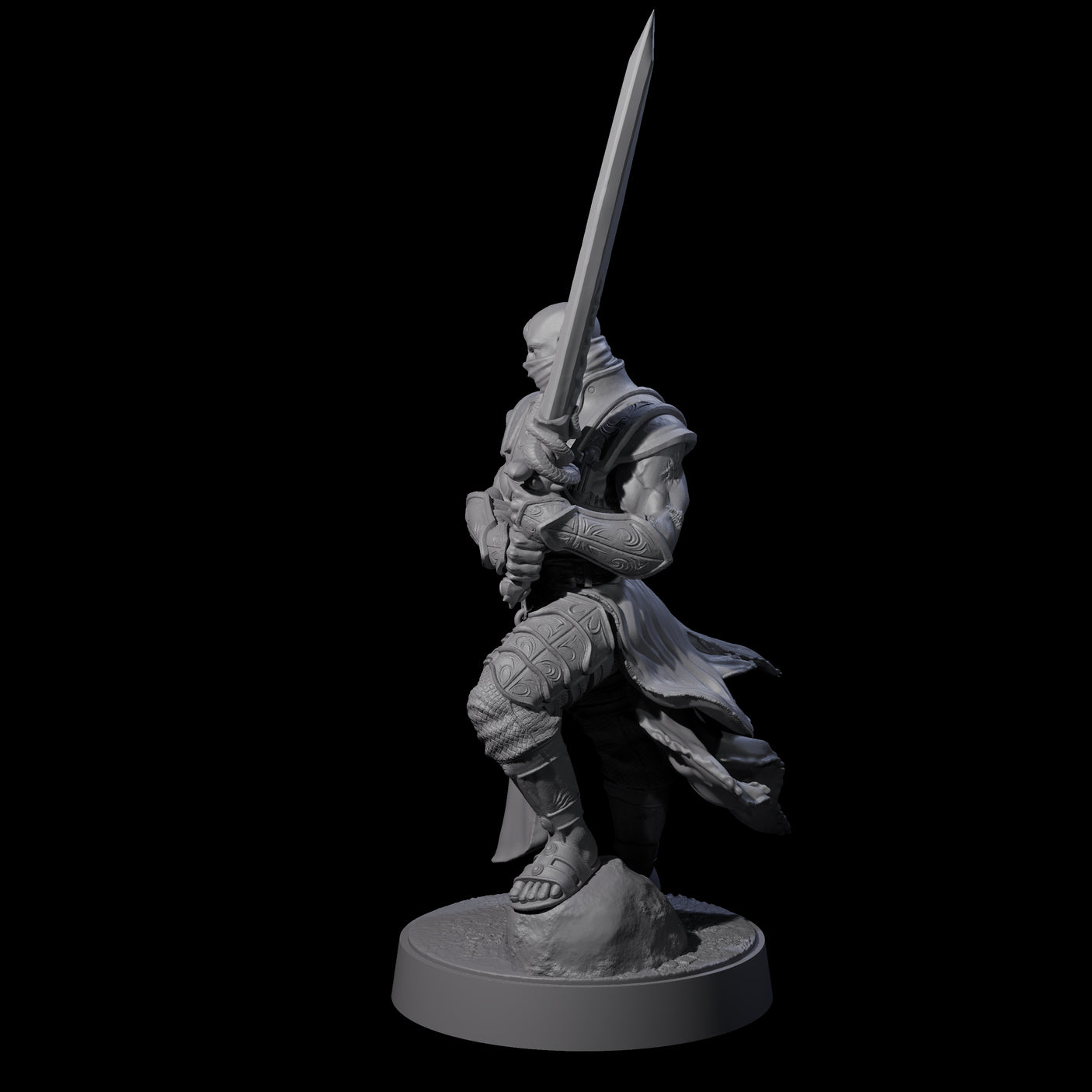 Scarred Barbarian Champion Miniature for Dungeons and Dragons, Pathfinder or other TTRPGs