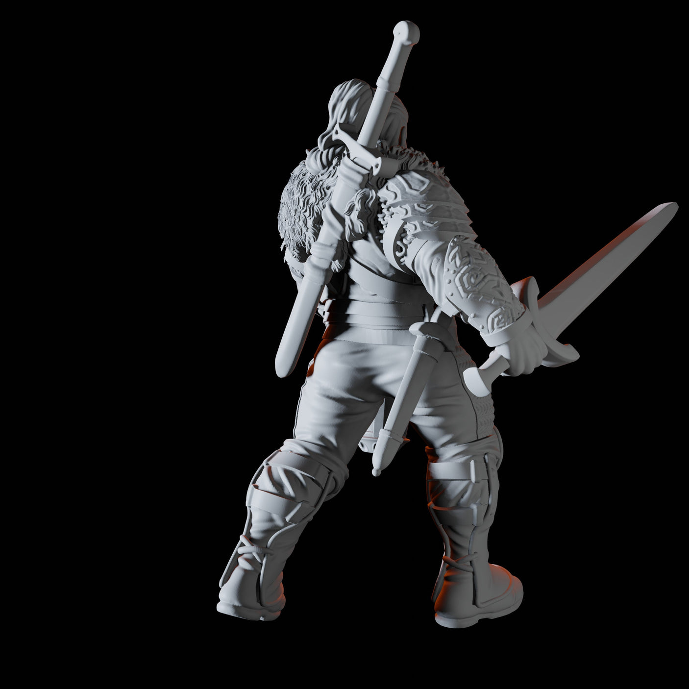 Scarred Monster Hunter Miniature for Dungeons and Dragons, Pathfinder or other TTRPGs