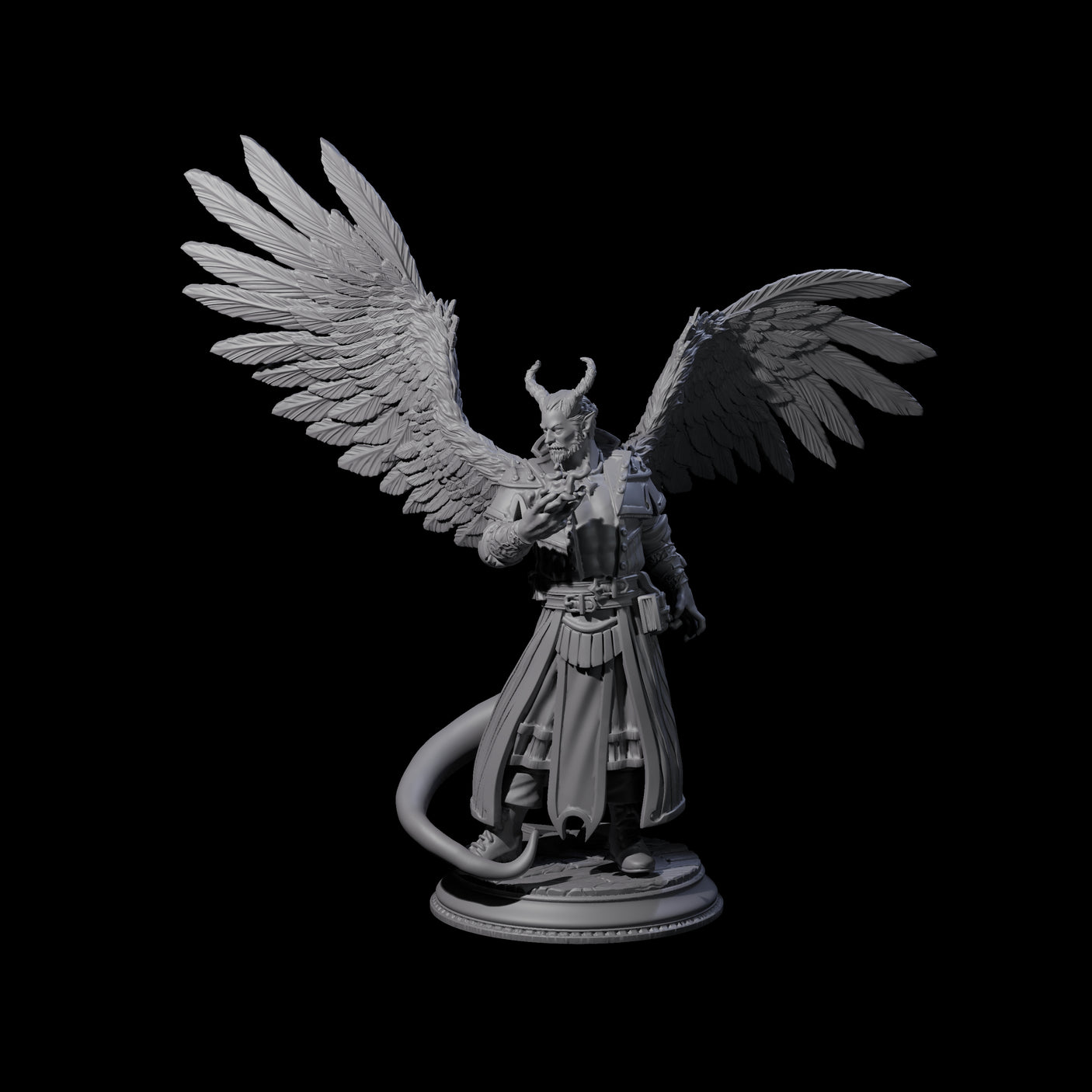 Scheming Contract Devil Miniature for Dungeons and Dragons, Pathfinder or other TTRPGs