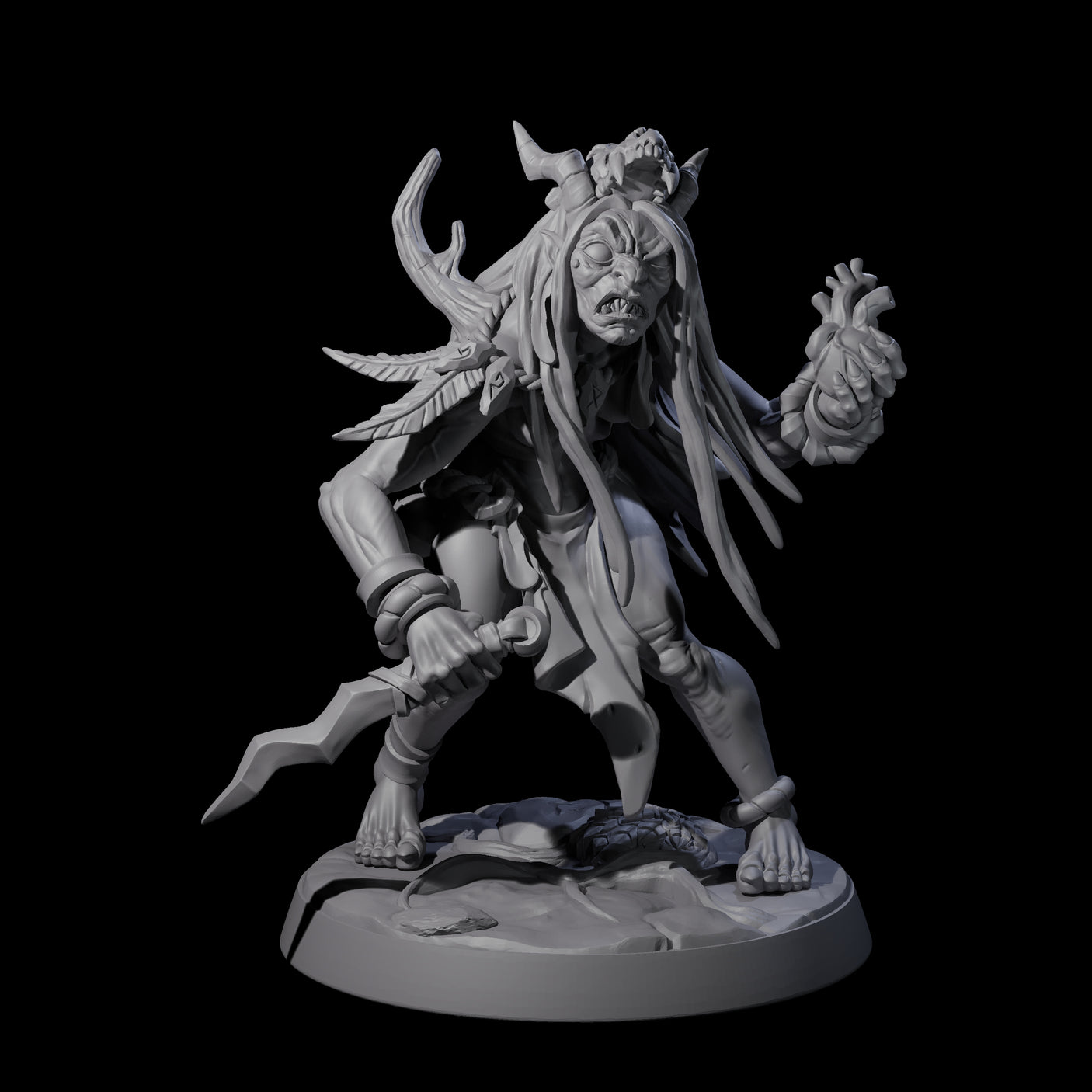 Scheming Forest Hags Miniature for Dungeons and Dragons, Pathfinder or other TTRPGs