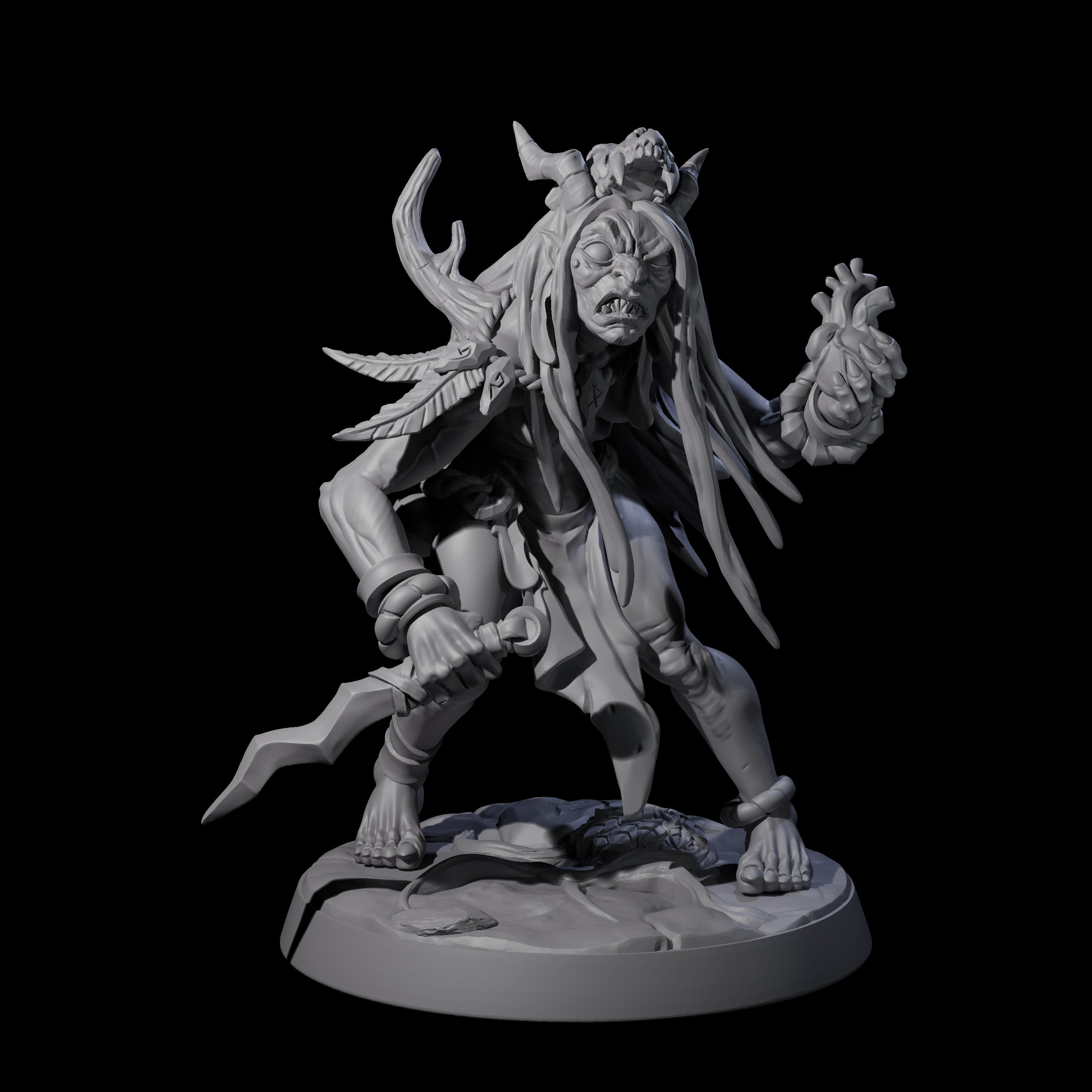 Scheming Forest Hags Miniature for Dungeons and Dragons, Pathfinder or other TTRPGs