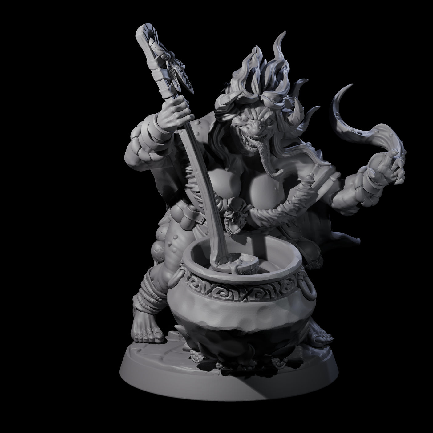 Scheming Forest Hags Miniature for Dungeons and Dragons, Pathfinder or other TTRPGs