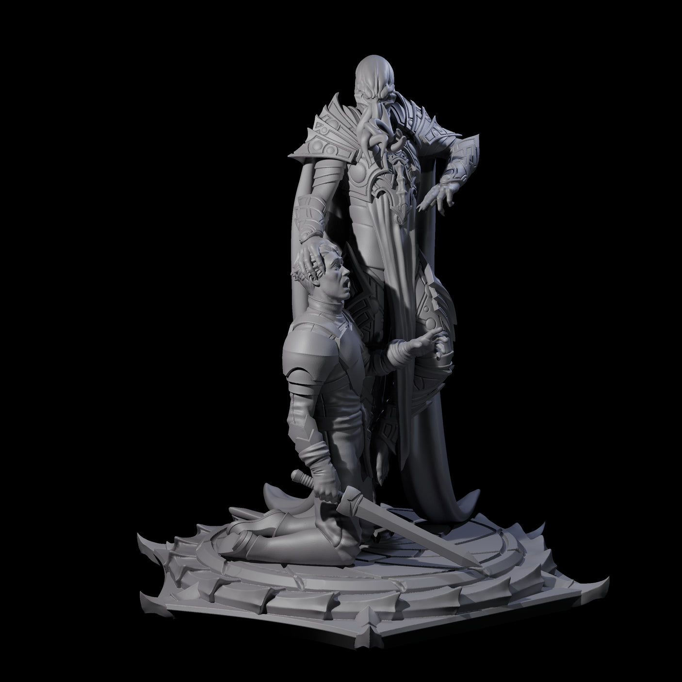 Scheming Mind Flayer Sorcerer B Miniature for Dungeons and Dragons, Pathfinder or other TTRPGs
