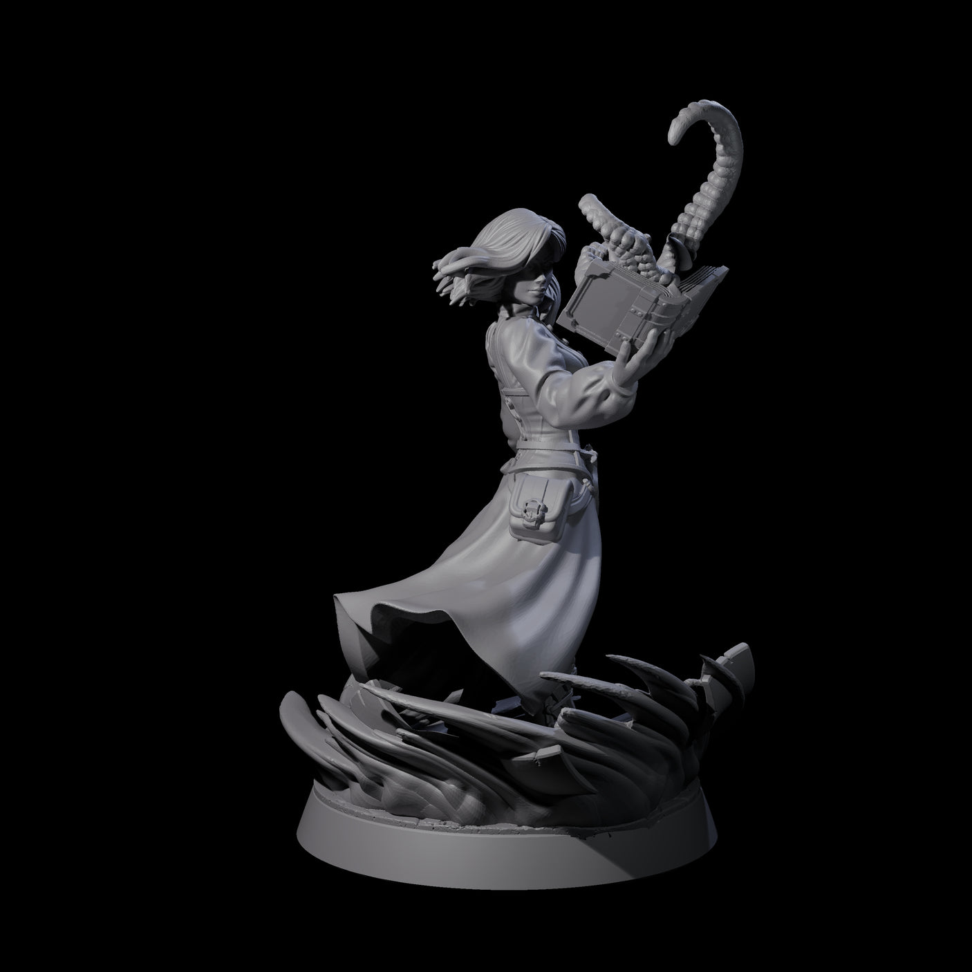 Scholarly Human Investigator Miniature for Dungeons and Dragons, Pathfinder or other TTRPGs
