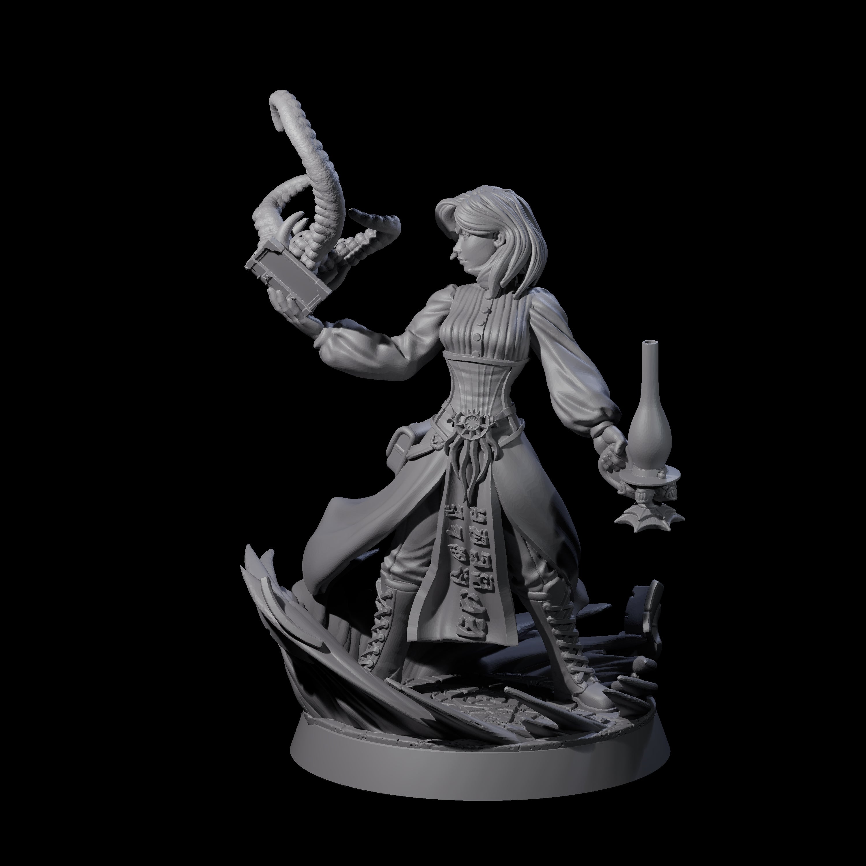 Scholarly Human Investigator Miniature for Dungeons and Dragons, Pathfinder or other TTRPGs