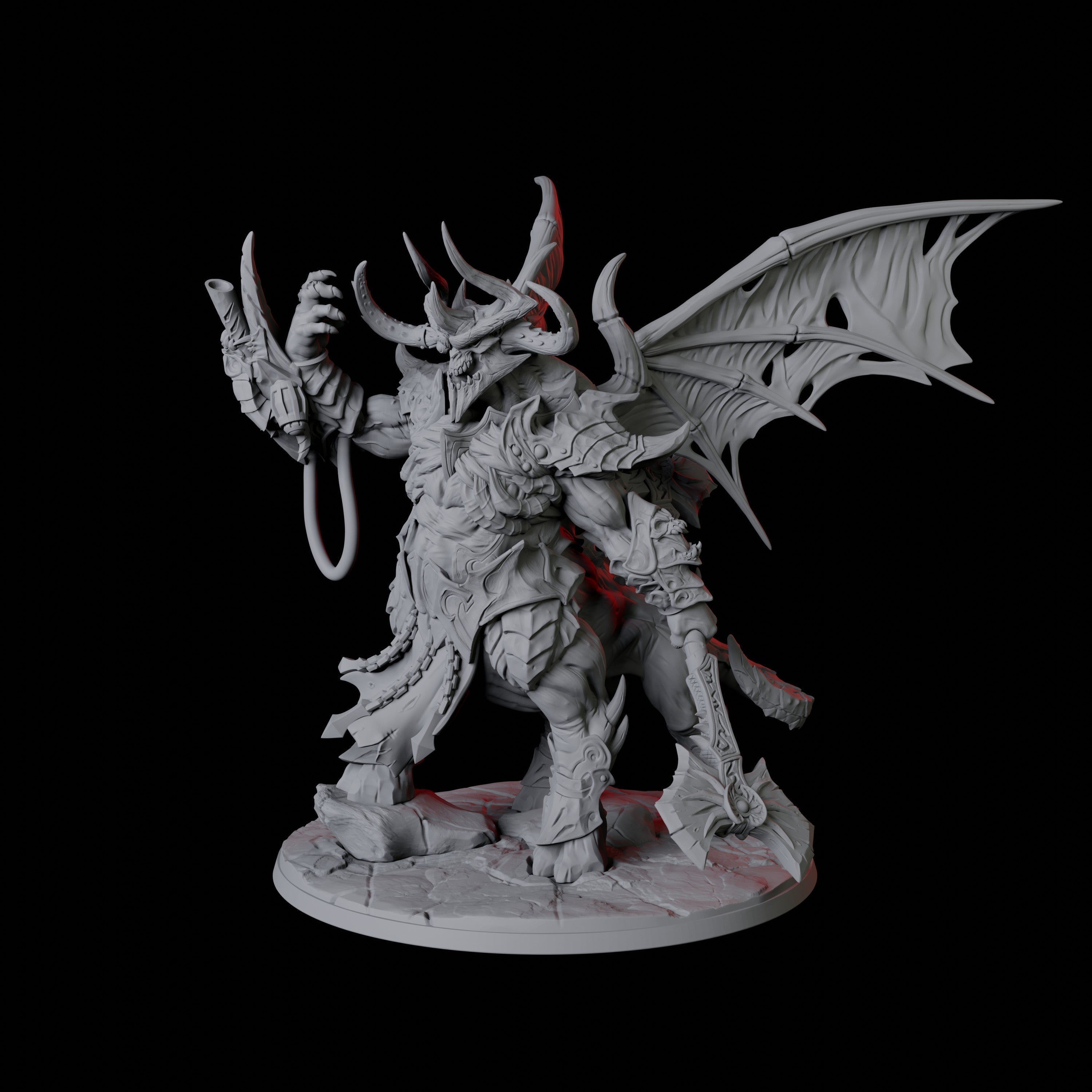 Sci-Fi Demon Lord Miniature for Dungeons and Dragons