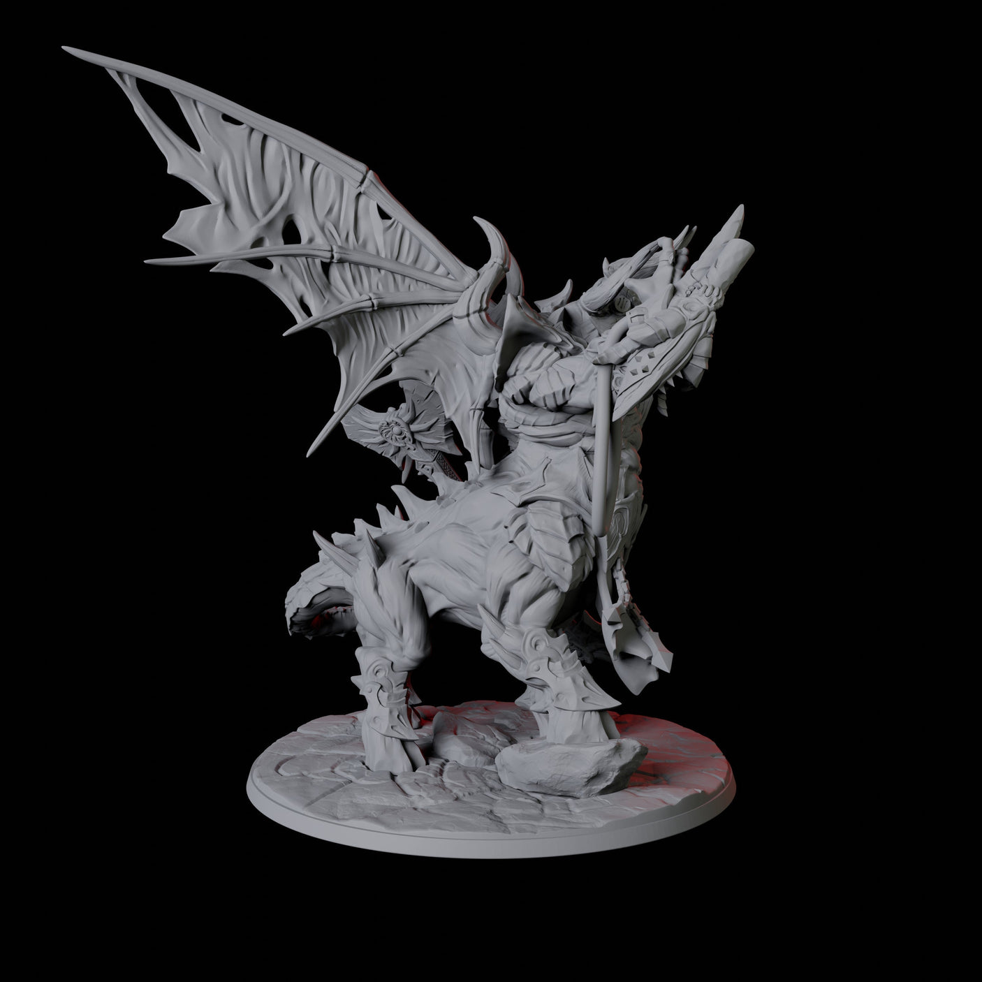 Sci-Fi Demon Lord Miniature for Dungeons and Dragons, Pathfinder or other TTRPGs