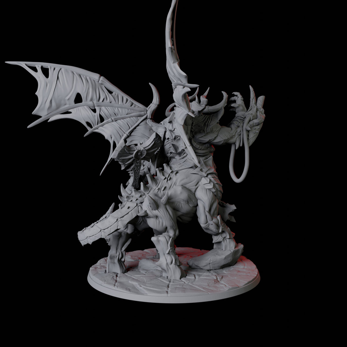 Sci-Fi Demon Lord Miniature for Dungeons and Dragons, Pathfinder or other TTRPGs