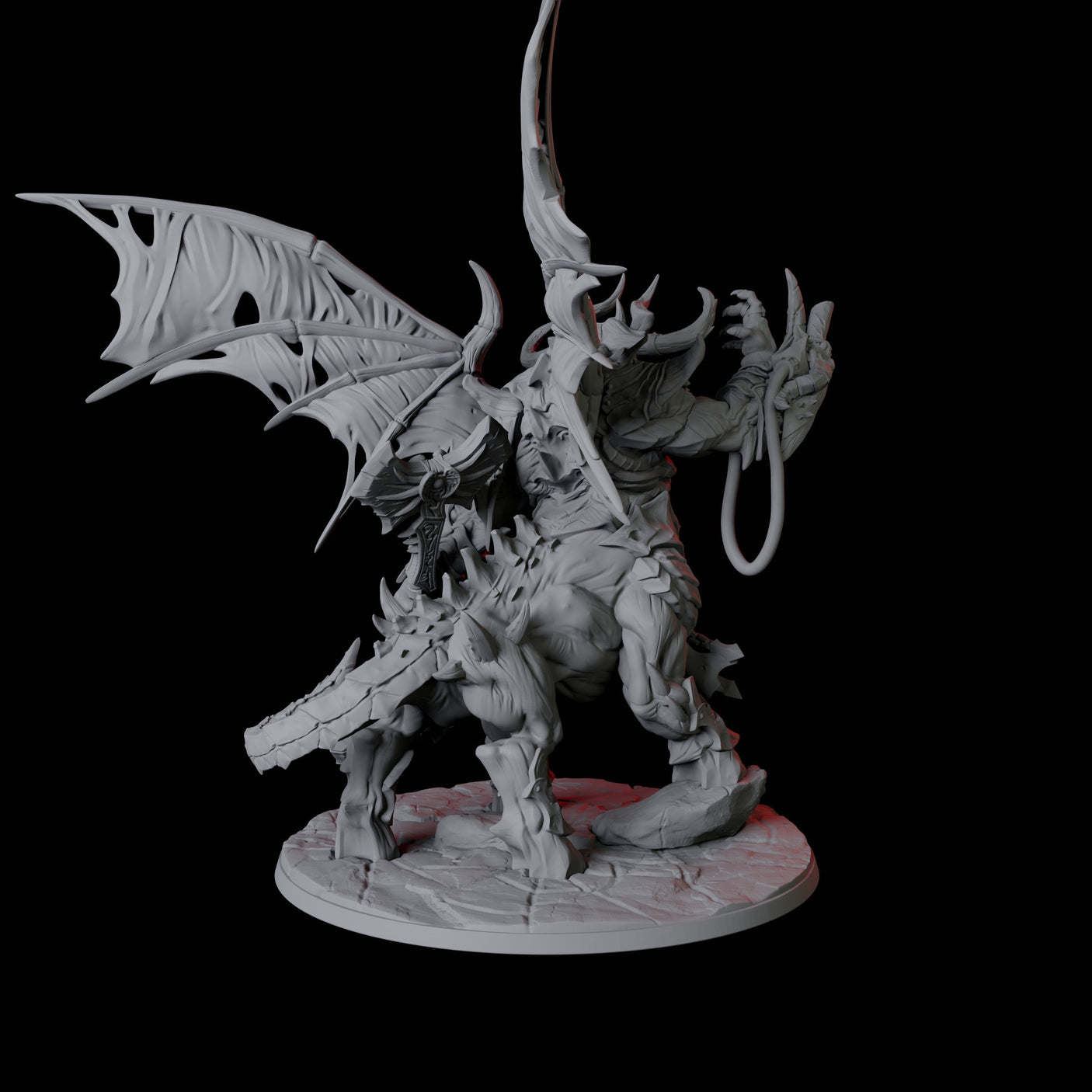 Sci-Fi Demon Lord Miniature for Dungeons and Dragons, Pathfinder or other TTRPGs