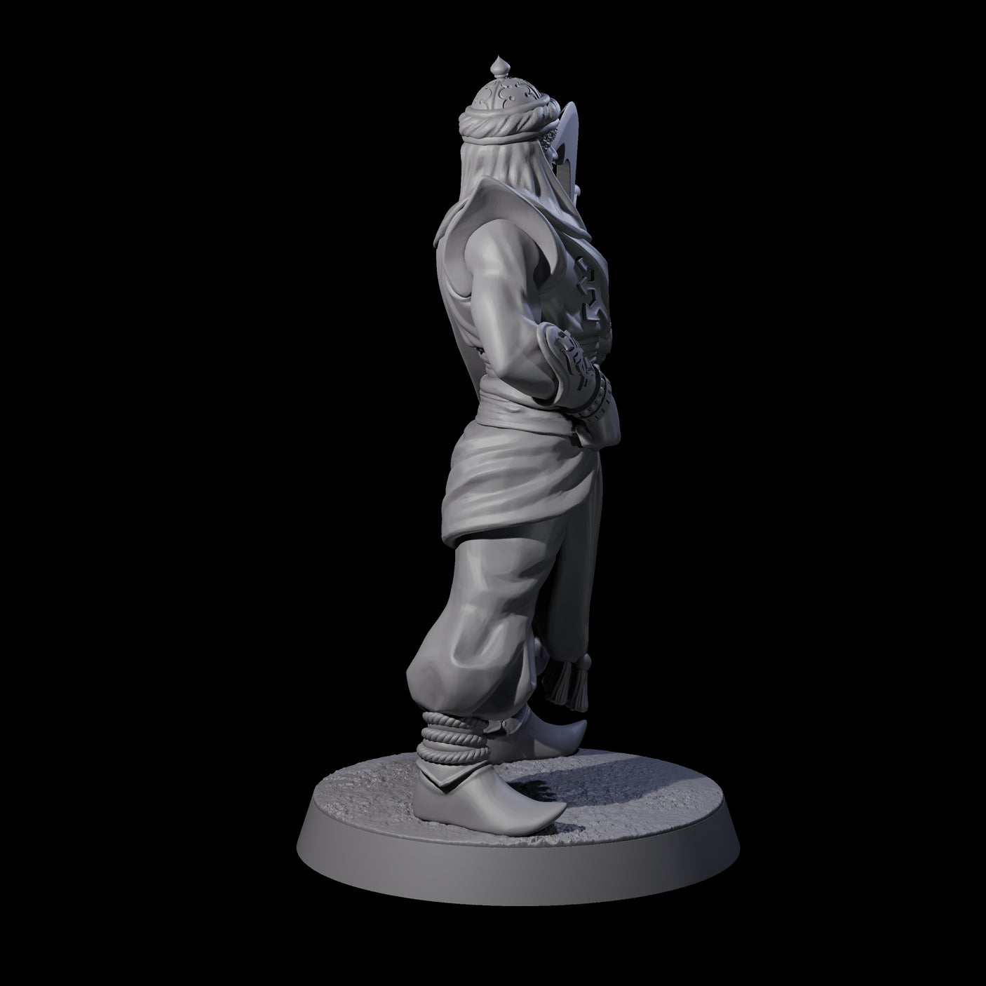 Scimitar Wielding Palace Guard A Miniature for Dungeons and Dragons, Pathfinder or other TTRPGs