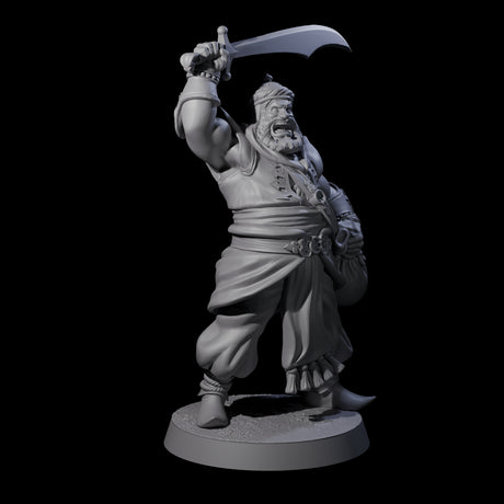 Scimitar Wielding Palace Guard B Miniature for Dungeons and Dragons, Pathfinder or other TTRPGs