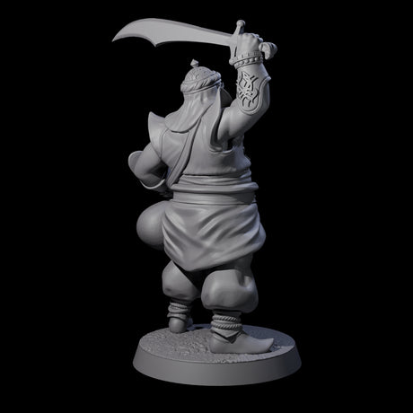 Scimitar Wielding Palace Guard B Miniature for Dungeons and Dragons, Pathfinder or other TTRPGs