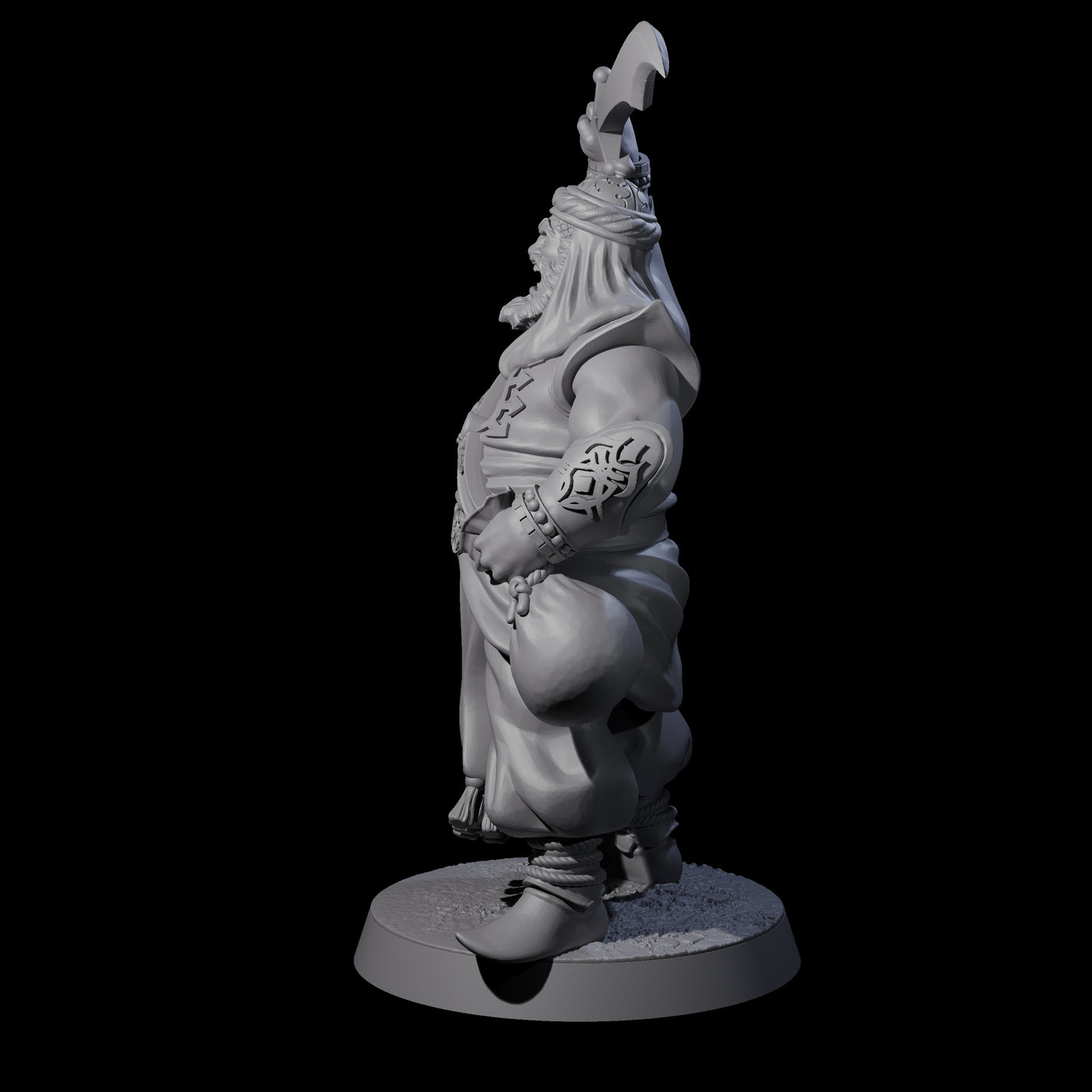 Scimitar Wielding Palace Guard B Miniature for Dungeons and Dragons, Pathfinder or other TTRPGs