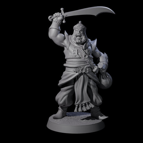 Scimitar Wielding Palace Guard B Miniature for Dungeons and Dragons, Pathfinder or other TTRPGs