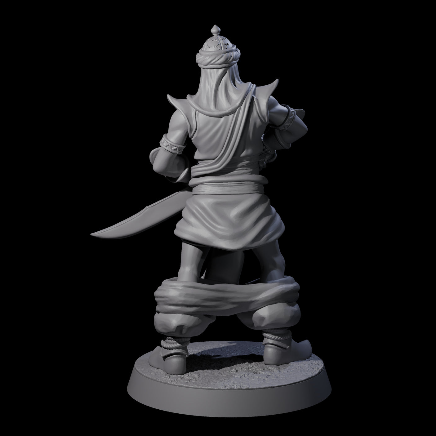 Scimitar Wielding Palace Guard C Miniature for Dungeons and Dragons, Pathfinder or other TTRPGs