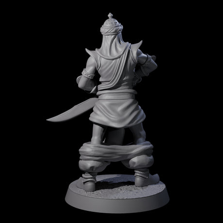 Scimitar Wielding Palace Guard C Miniature for Dungeons and Dragons, Pathfinder or other TTRPGs