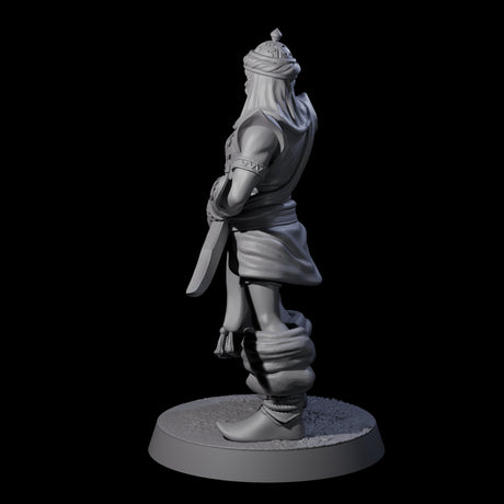 Scimitar Wielding Palace Guard C Miniature for Dungeons and Dragons, Pathfinder or other TTRPGs