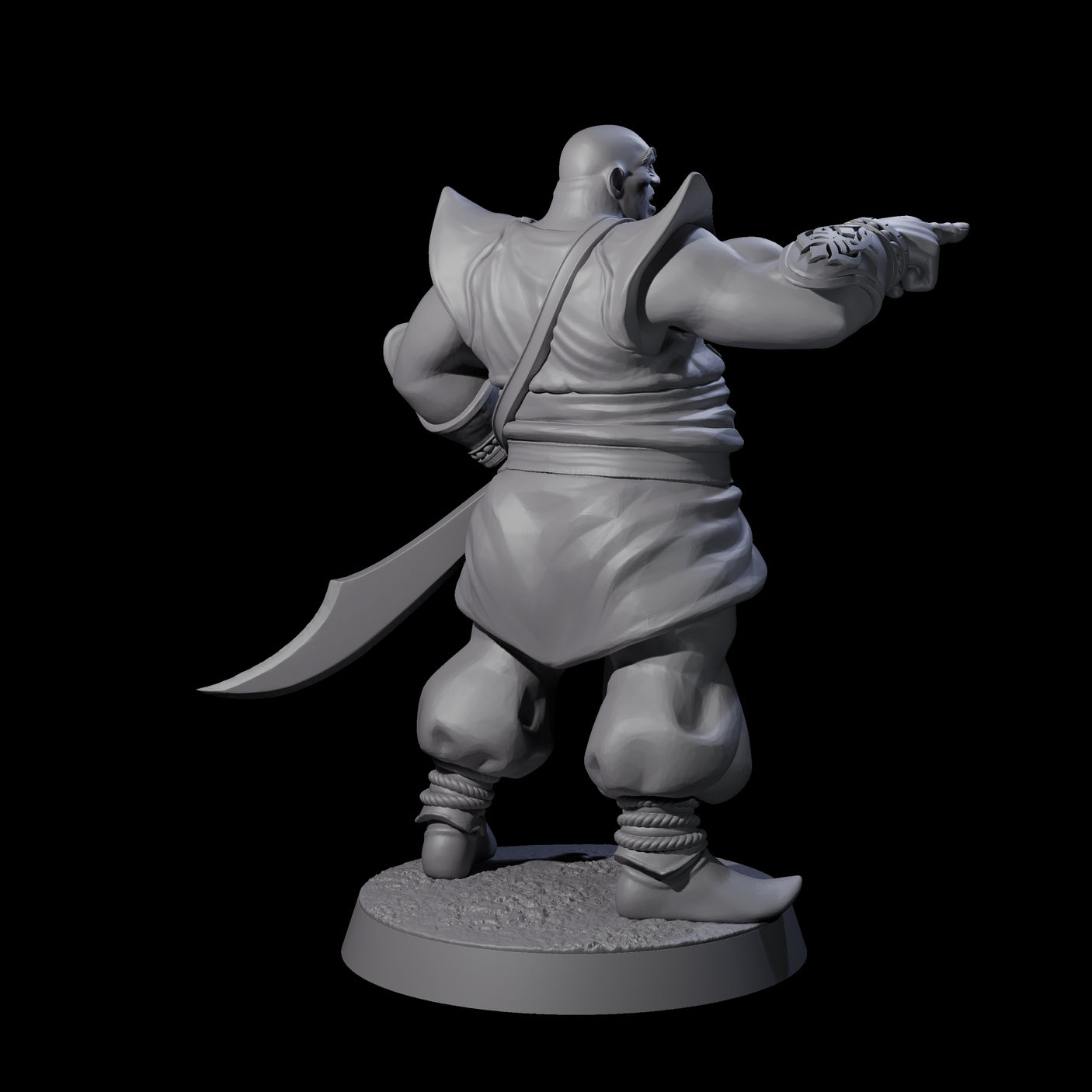 Scimitar Wielding Palace Guard D Miniature for Dungeons and Dragons, Pathfinder or other TTRPGs