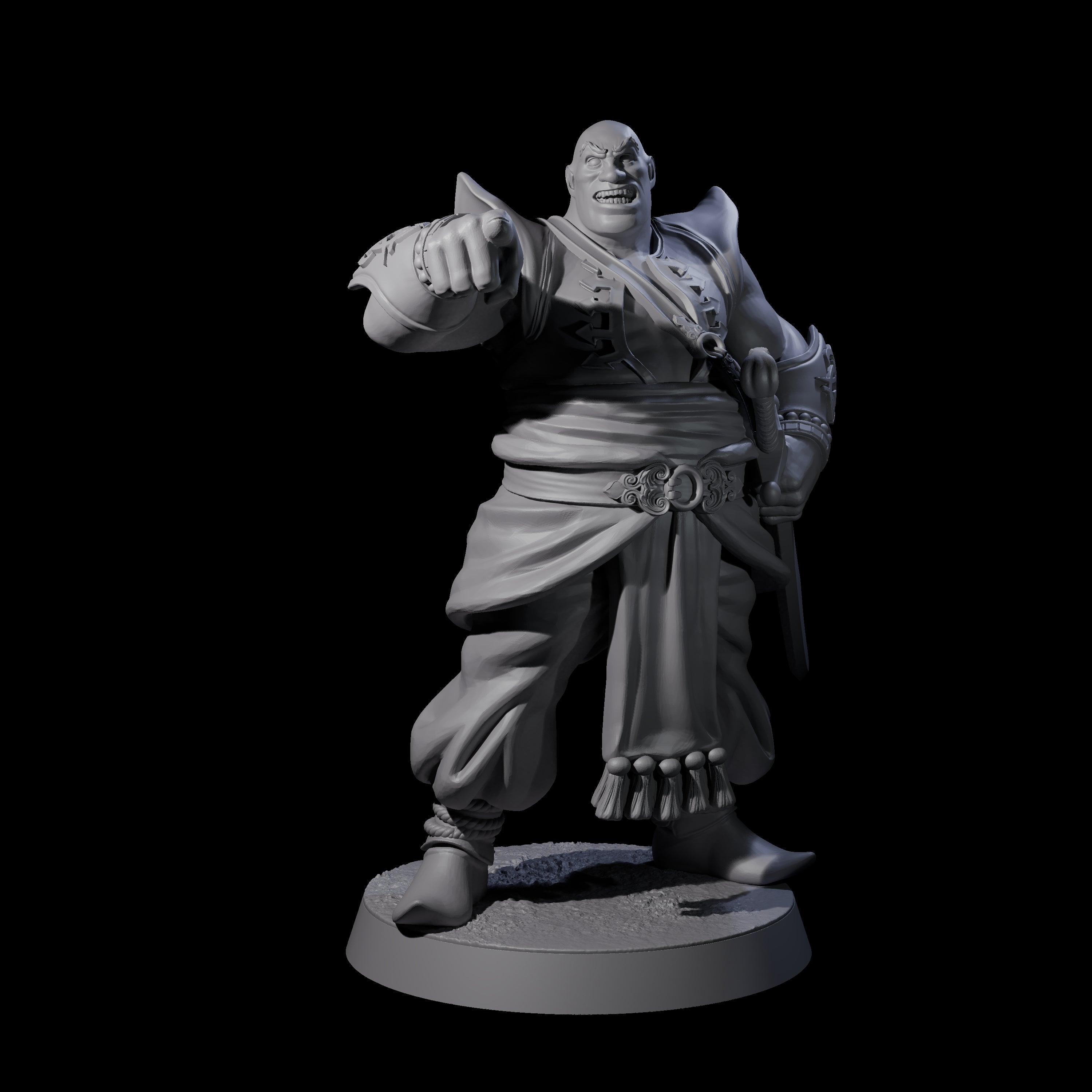 Scimitar Wielding Palace Guard D Miniature for Dungeons and Dragons, Pathfinder or other TTRPGs