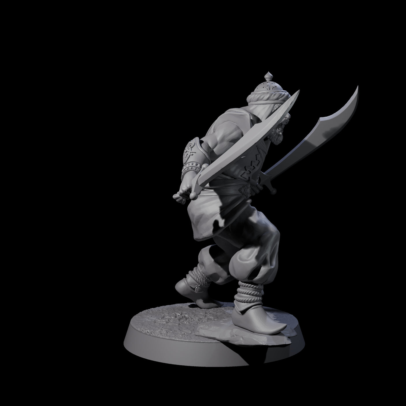 Scimitar Wielding Palace Guard E Miniature for Dungeons and Dragons, Pathfinder or other TTRPGs