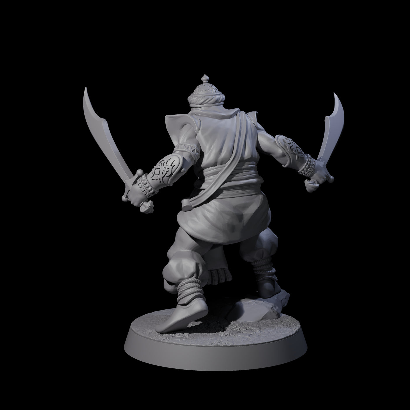 Scimitar Wielding Palace Guard E Miniature for Dungeons and Dragons, Pathfinder or other TTRPGs