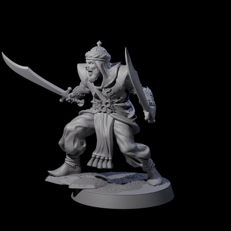 Scimitar Wielding Palace Guard E Miniature for Dungeons and Dragons, Pathfinder or other TTRPGs