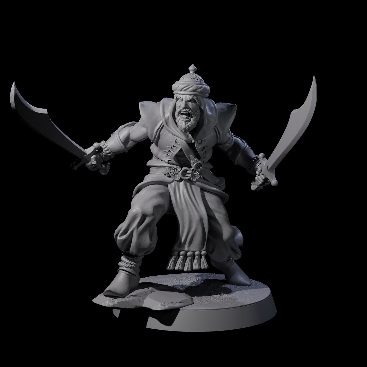 Scimitar Wielding Palace Guard E Miniature for Dungeons and Dragons, Pathfinder or other TTRPGs