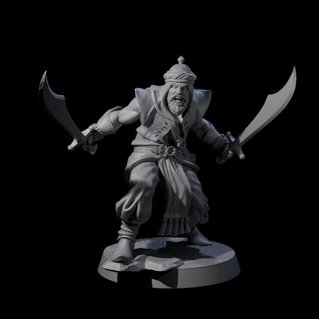 Scimitar Wielding Palace Guards Miniature for Dungeons and Dragons, Pathfinder or other TTRPGs